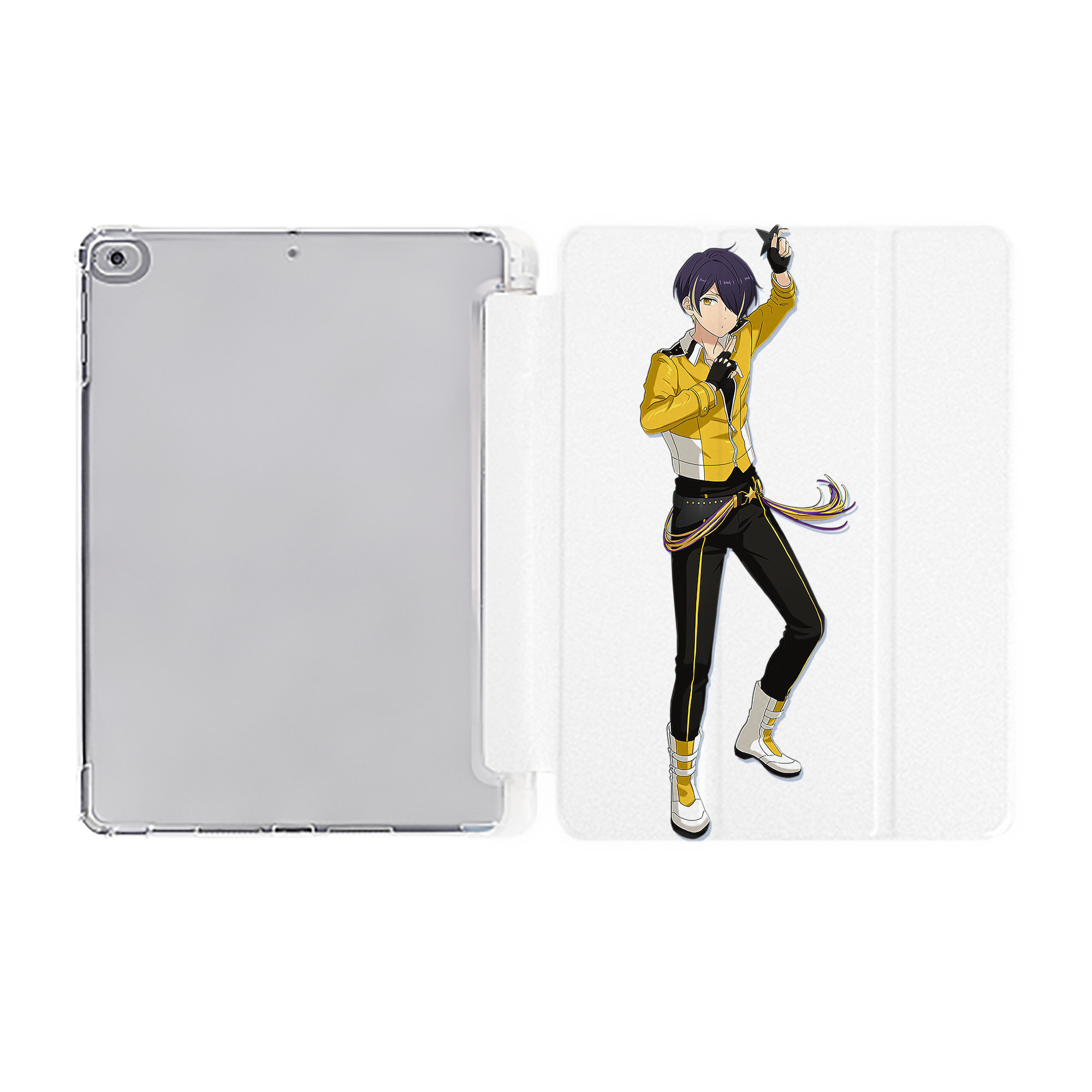 （画像用） あんさんぶるスターズ! Ensemble Stars IPad ケース ペン収納付き 三つ折りスタンド PUレザー×シリコン 対応機種9.5/10.5/10.9インチ